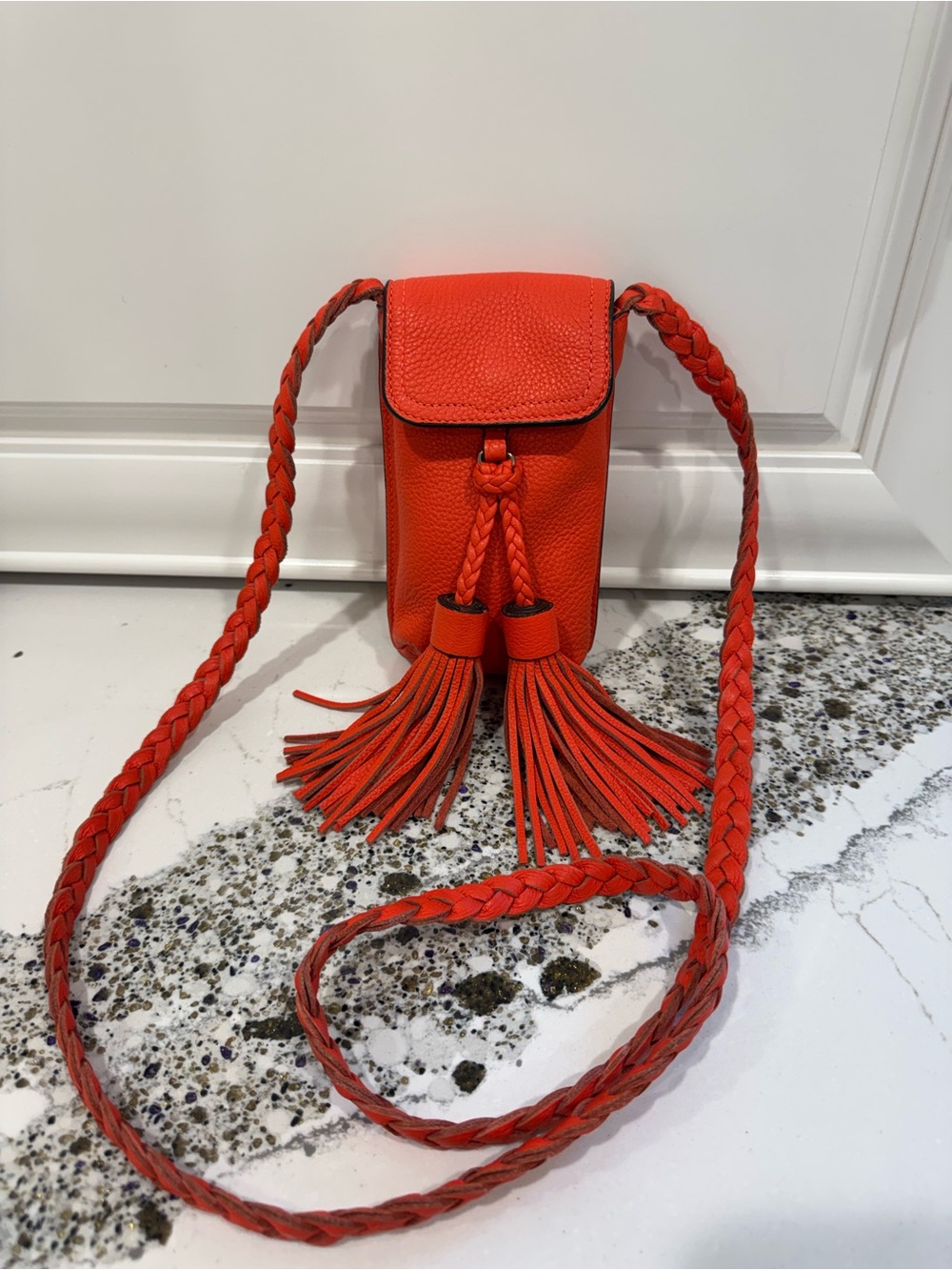 Rebecca Minkoff Isobel Leather Tassel Crossbody Bag 🧡